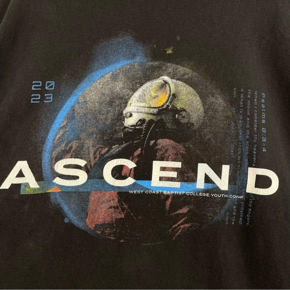 Comfort Colors XL Ascend Space Galaxy Astronaut Graphic Print Tee Sci Fi - Picture 3 of 6